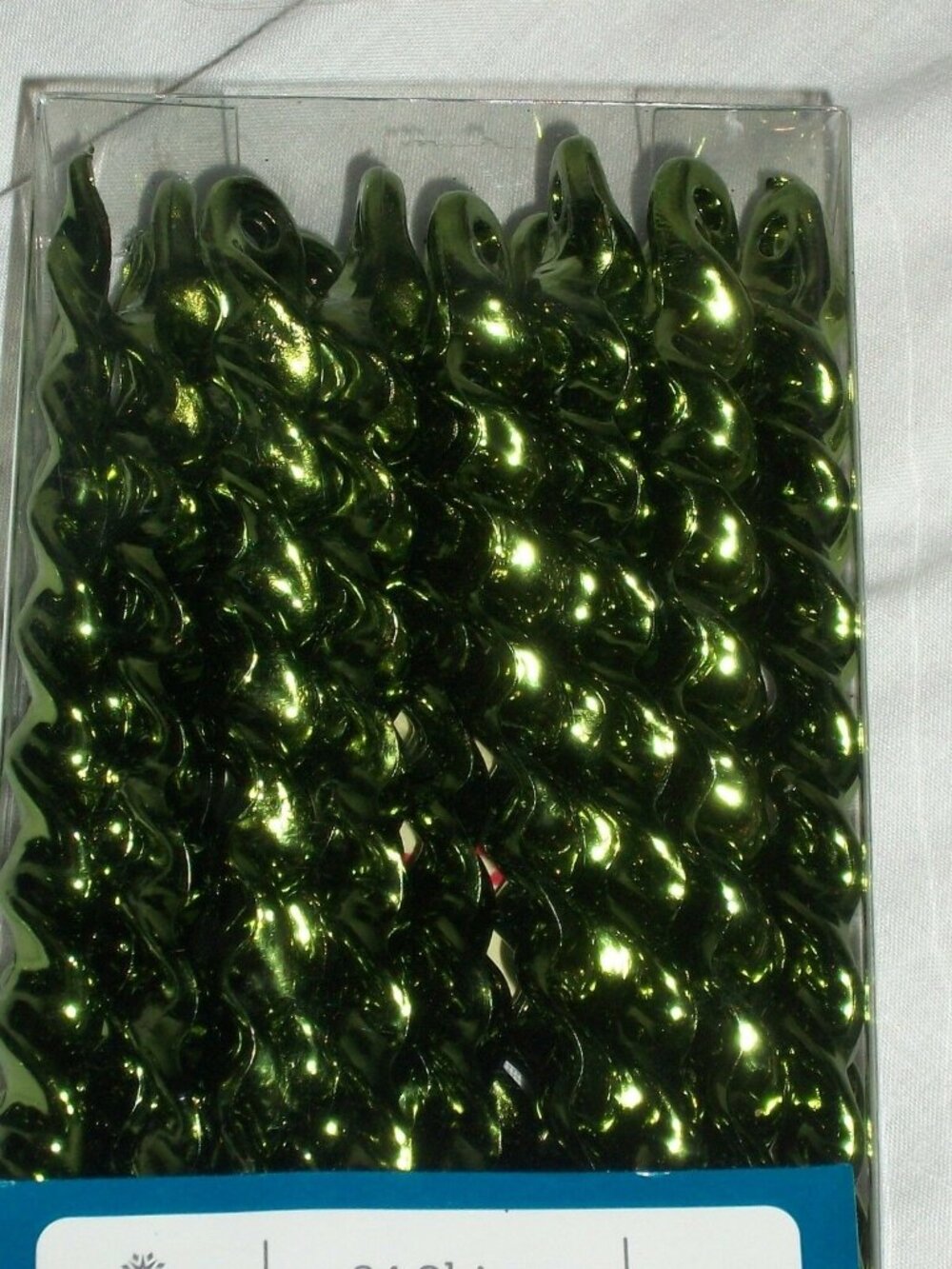 24 Holiday Time Lime Green Shiny Icicle Ornament Christmas Tree Ugly Sweater